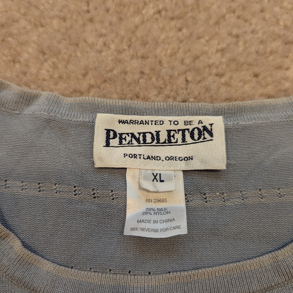 Pendleton Women's Short Sleeve Silk Blend Shirt - Picture 4 of 4